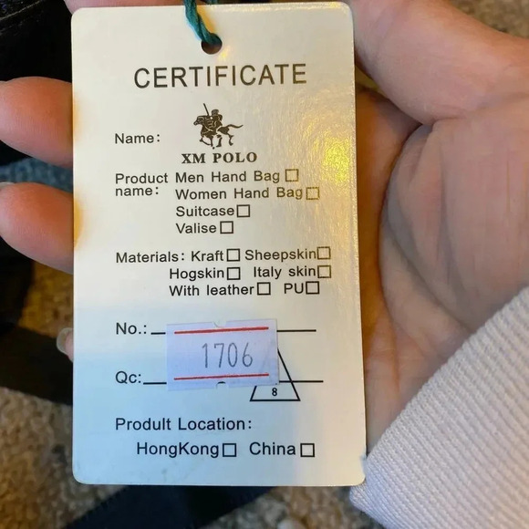 VTG Y2K XMPolo Black Faux Leather Crossbody Mini Purse Wallet Adjustable Strap - Picture 4 of 10